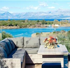 8 Bedroom villa with pool & seaview, near Acharavi, sleeps 16-18